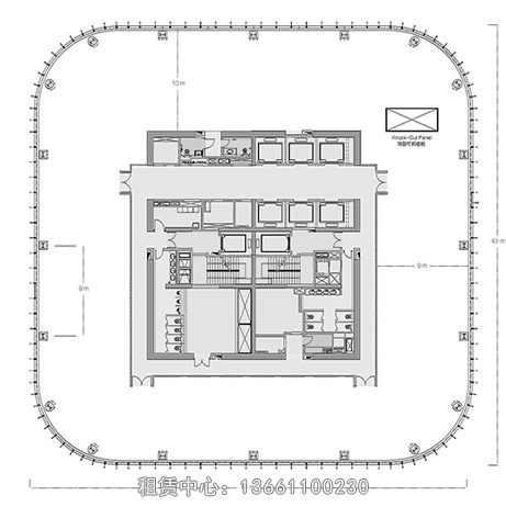 国贸三期B座高区户型图